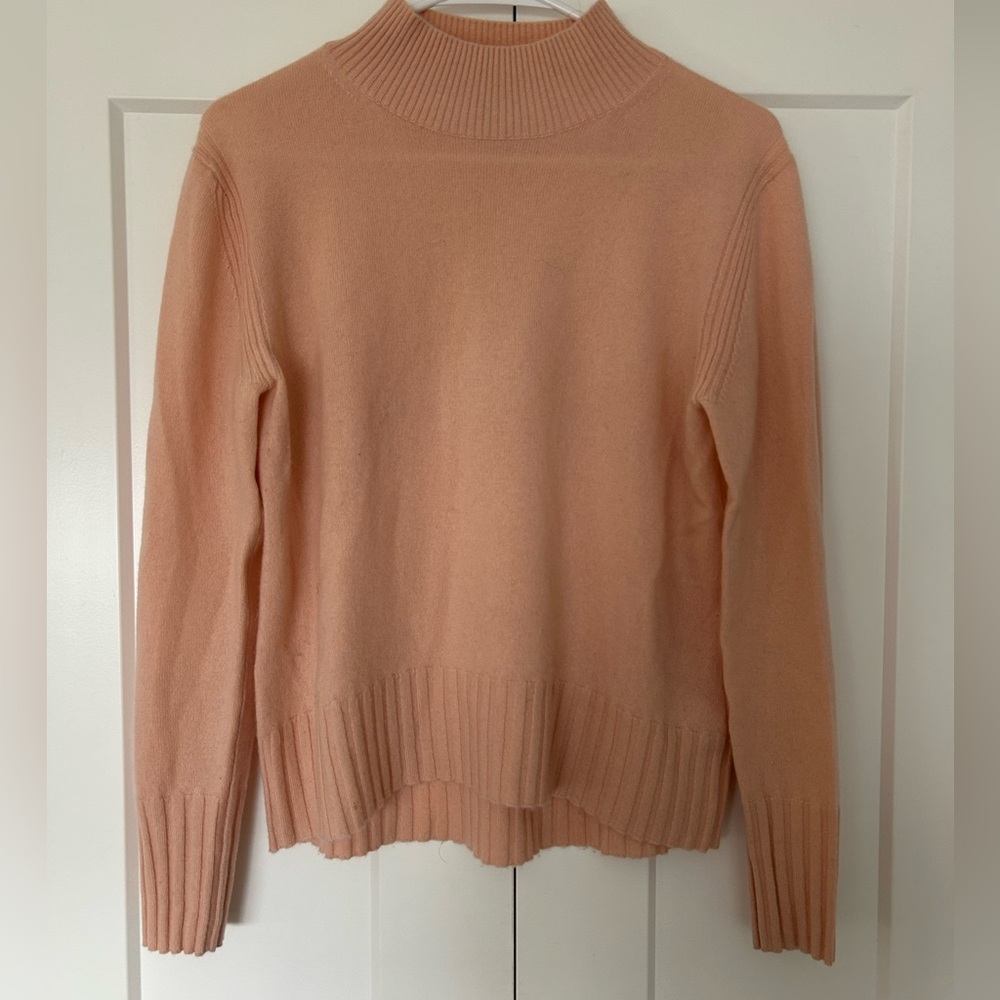 J.Crew Peach Ribbed Cashmere Sweater